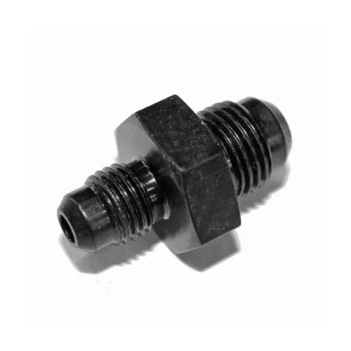 4AN Female to 4 AN Female Flare Coupler Hose Union Swivel Aluminum Coupling Fuel Fittings Adapter Straight Black 7/16-20 AN4 Thread Pipe Connector 