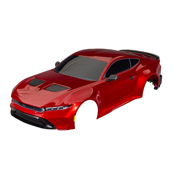 Traxxas Body Ford Mustang Clipless Complete Red Traxxas Body Ford Mustang Clipless Complete Red